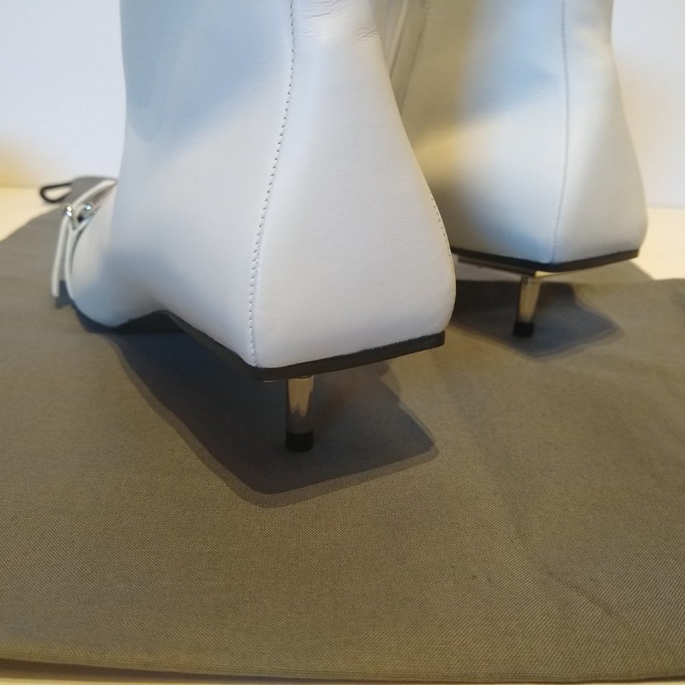 Balenciaga Square Knife Belt Boots White Kitten Heel 37 - Picture 6 of 16